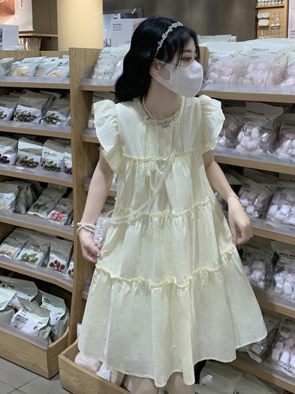 Summer dress with sleeves sleevless