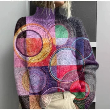 Футболка-свитшот с абстрактным рождественским принтом для повседневной носки, новинка на Amazon, цифровая печать, независимая платформа, трансграничная торговля