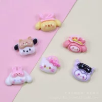 Симпатичная труба Sanrio с яркой лапшой смола аксессуар кремовый клей diy заколка для волос чехол для телефона