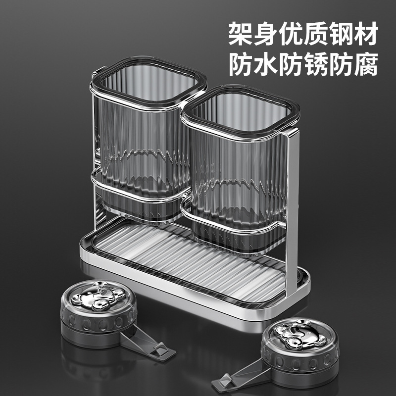 ソース工場吸盤箸排水収納ボックス箸バレル壁掛け家庭用箸スプーン収納ラック箸ケージ|undefined