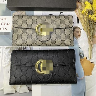 Classic Versatile Fashion Gg Series Long Wallet 70% off Card Slots Document Card Holder Embossed Print Clutch