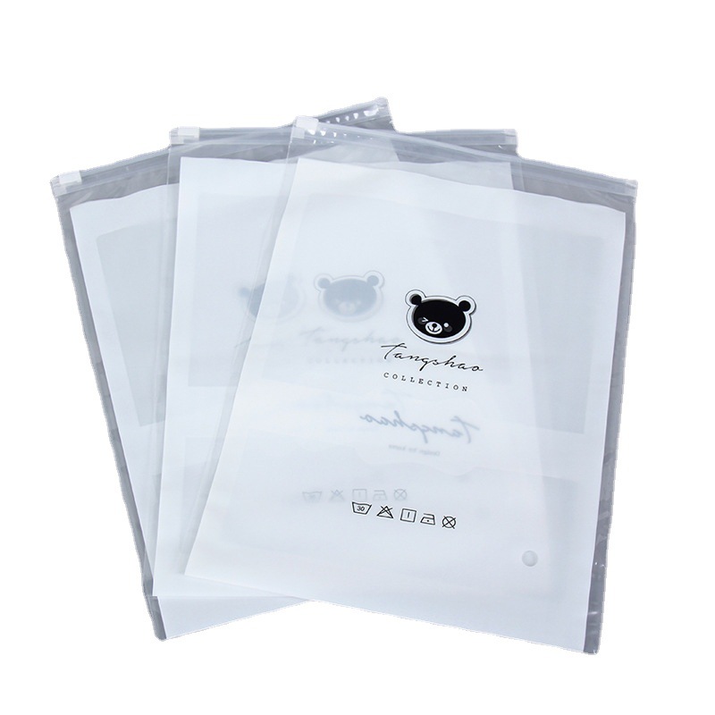 Bolsa de cremallera de oso bolsa de cremallera esmerilada embalaje de almacenamiento necesidades diarias ropa joyería caja de regalo bolsa de almacenamiento fábrica al por mayor