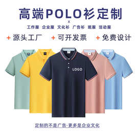 POLO衫定制工作服印logo团体文化衫定做纯棉短袖 翻领广告衫刺绣