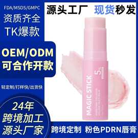 PDRN润唇膏粉色胶原蛋白多效润肤棒5%VOLUFILINE定制OEM 跨境现货