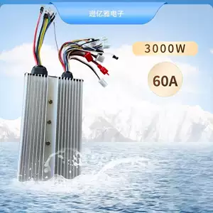 ตัวควบคุมมอเตอร์ไร้แปรงสำหรับจักรยานระบบดิจิทัล 24 หลอด กำลัง 3000W แรงดันไฟฟ้า 48V60V64V72V84V แบบสองแถว ประสิทธิภาพสูง