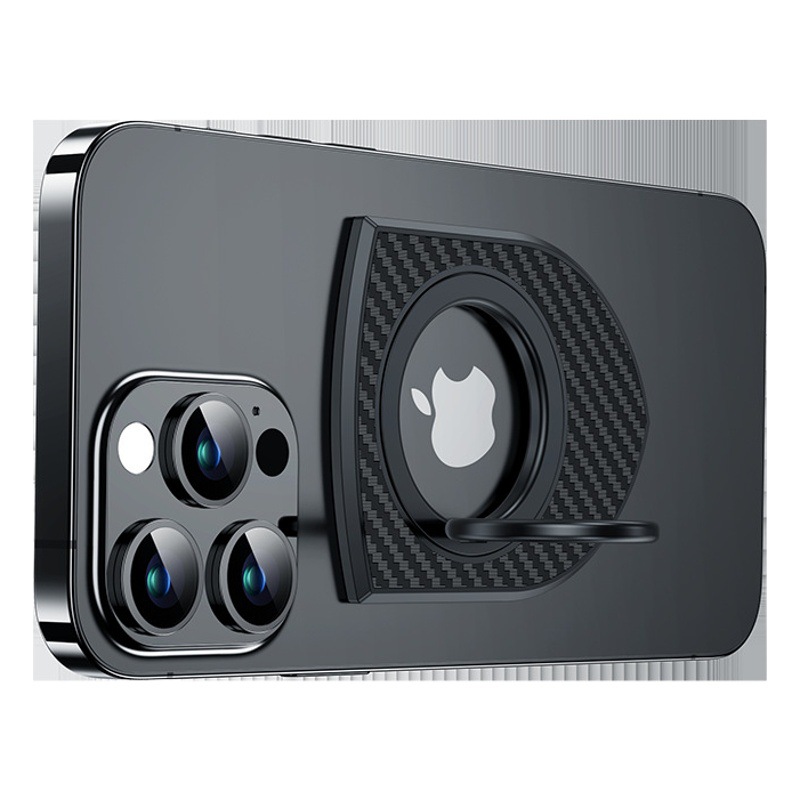 Aplicable hebilla de succión magnética de doble cara soporte de teléfono móvil escritorio perezoso Nuevo anillo giratorio anillo de fibra de carbono al por mayor transfronteriza