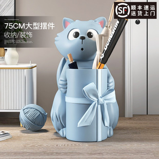 Cat Large Floor Storage Ornaments Home Accessories Living Room TV Cabinet Sofa Next to Housewarming Gifts