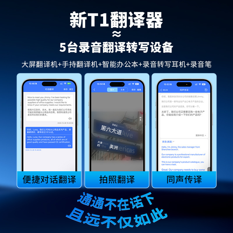 跨境AI多合一智能语音翻译机全国视频语音通话翻译器同声传译出国|undefined