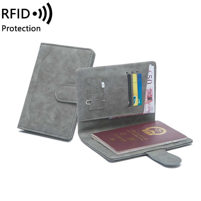 Портмоне-органайзер для паспорта, RFID-блокировка, обложка из кожи, размер 14.8×11×1 см
