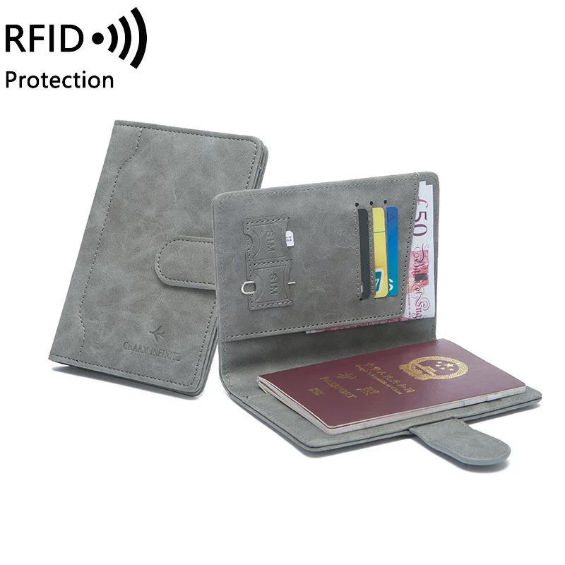 Портмоне-органайзер для паспорта, RFID-блокировка, обложка из кожи, размер 14.8×11×1 см