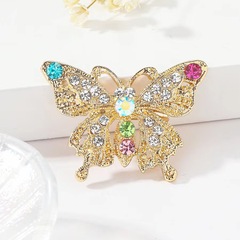 人気の小さな香りのファッション合金には、透かし彫りの蝶のアクセサリーdiyカラードリルの甘いかわいい昆虫服が入っています