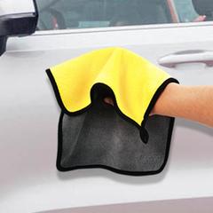 Yellow and Grey Towel Cleaning Cloth Super Absorbent Non-Falling Hair Wiping Glass Floors Wiping Car Towel Coral Fleece Sanitary