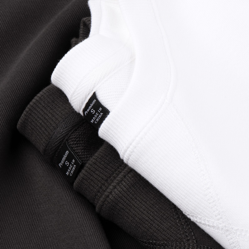 340g Heavy Chocolate Pure Cotton Solid Color Inverted Triangle Sweater for Men and Women Couple Round Neck Terry Base Shirt Tide 340g Heavy Chocolate Pure Cotton Solid Color Inverted Triangle Sweater for Men and Women Couple Round Neck Terry Base Shirt Tide