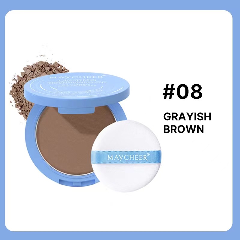 Transfronterizo MAYCHEER polvo impermeable de maquillaje para mujeres, maquillaje natural desnudo, control de aceite, polvo de maquillaje de miel.