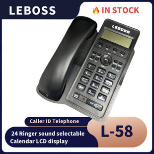LEBOSS caller ID telephone landline L-58 table Wall dual-use hotel business office home English cross-border