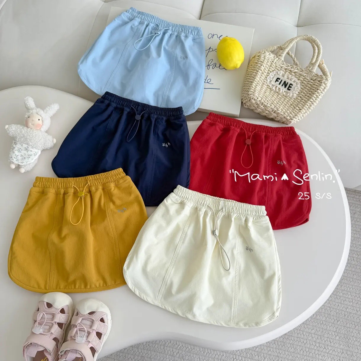 Xianning Seven Summer New Style Girls Casual All-Match Cordón Pantalones cortos de moda del tesoro femenino Falda para niños