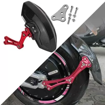Electric vehicle fender Carbon Fiber Fender Shield Straight - e125200300-straight-up-red-007