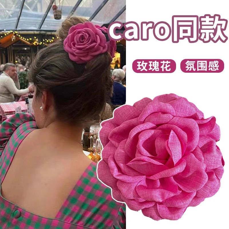 Nuevo Caro, el mismo clip de agarre de flores de rosas, nuevo clip de cabello de cabeza de alto nivel para mujeres, tocado de tiburón grande