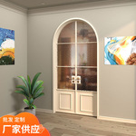 门拱形圆弧形对开门厨房阳台隔断钛合金玻璃门新中式风格平开门