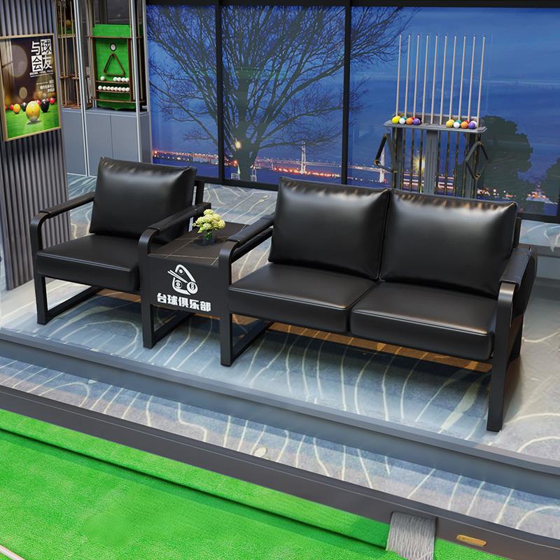 Conjunto de sofá y mesa para sala de billar, sillas de visualización integradas, sillas de descanso sencillas para sala de billar, sofá para ver partidos, sillas de visualización para sala de billar.