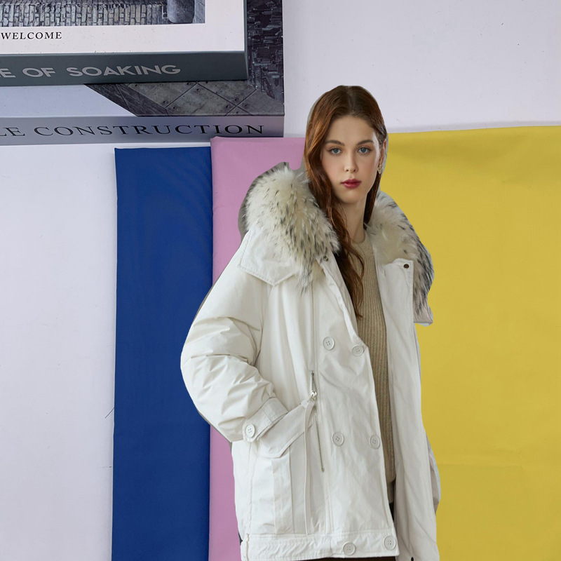 50D平纹棉感棉衣风衣羽绒服派克服面料 50D 超绒感防水户外服面料