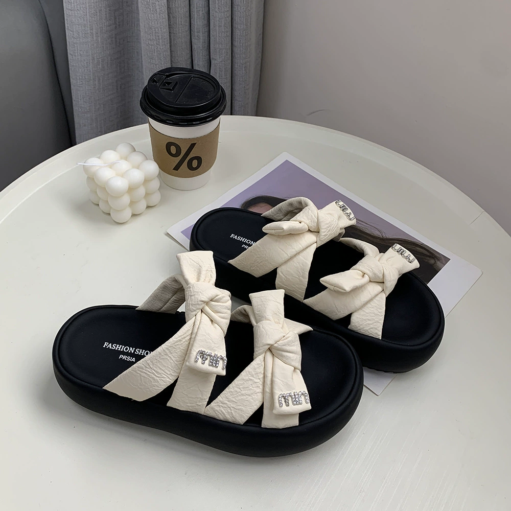 Тапочки женская 2025 новая летняя модная повседневная обувь корейская версия удобная нескользящая пляжная обувь 20557
