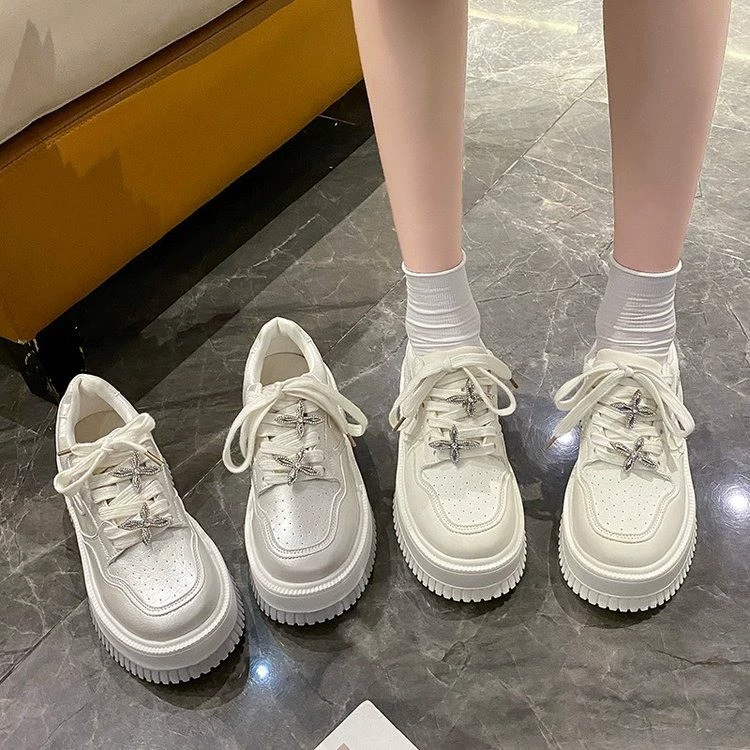 Кожаные туфли из кекса на толстой подошве