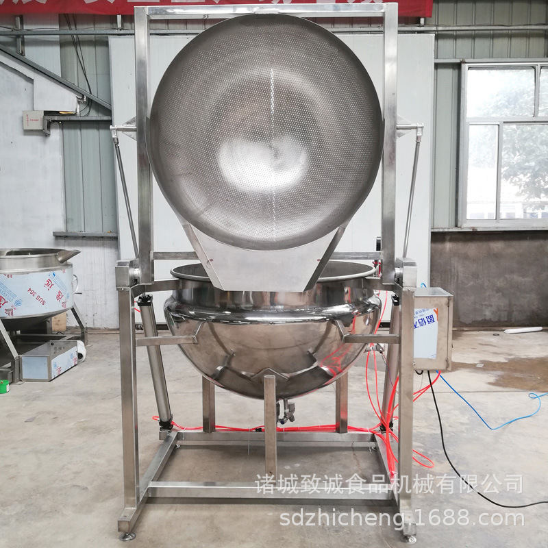 厂家供应蒸汽漂烫锅 自动出料杀青设备 300L包菜杀青预煮锅
