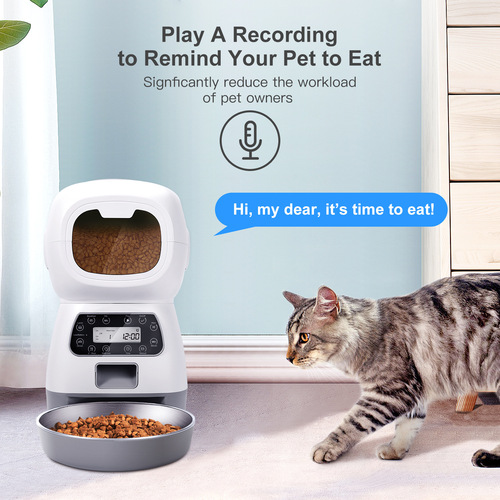 Amazon 3.5L Smart Pet Feeder with Phone Automatic Timed Recording Manual Feeding Direct Manufacturer Sale