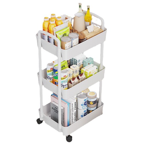Storage rack trolley floor-standing kitchen floor-standing bathroom multi-layer snacks bedroom bathroom mobile storage storage rack