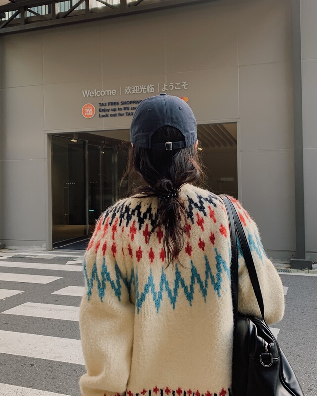 现货 韩国ins 冬日 单排扣 北欧风 长袖毛衣外套|undefined