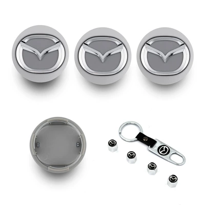 Hub Center Plastic Cap 57mm – Hub cover - 57mm-long-leg-silver-pack-of-four