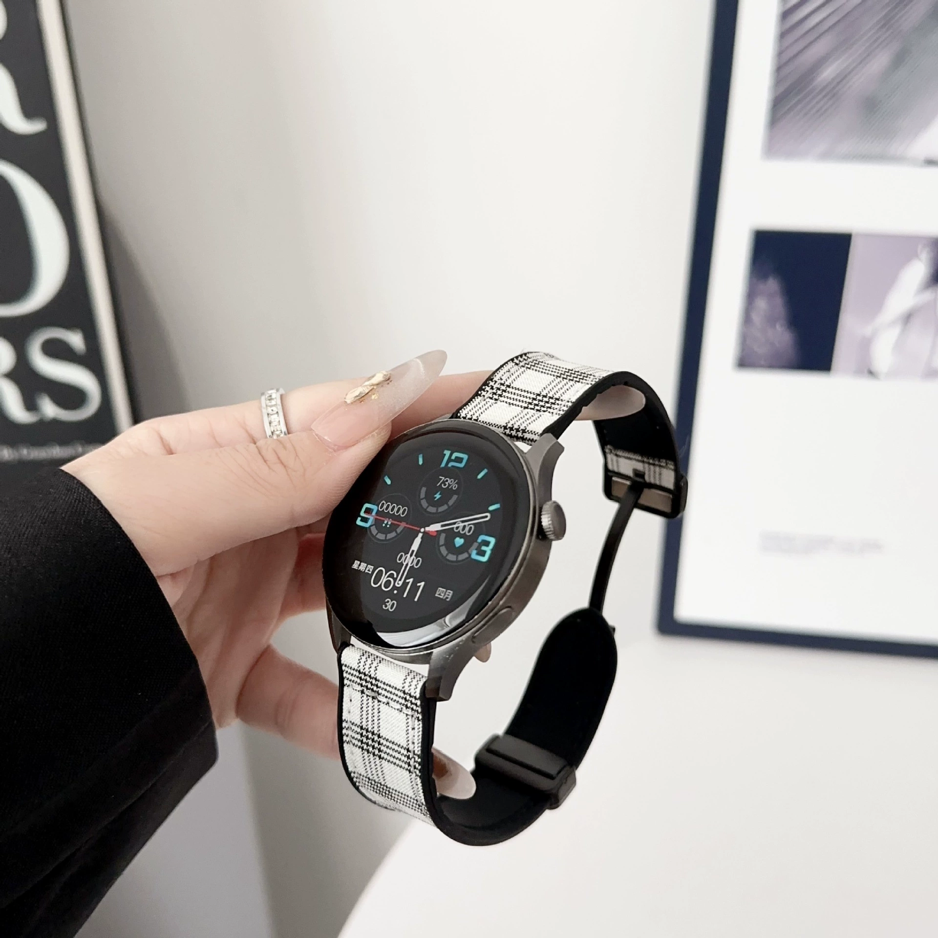 Скотч-клатч кожаный силиконовый нашивка подходят для Apple iwatchs10s98 ремешок Huawei fit321 Xiaomi 8/9pro