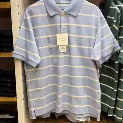 Collaboration Color-Block Striped Polo Shirt Men Summer Loose Turn-Down Collar Short Sleeve T-Shirt Youth Business Casual 485565