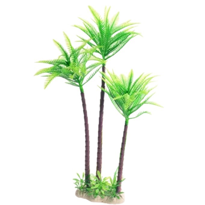 Simulación de paisajismo de peceras transfronterizas Acuario de plantas acuáticas Simulación de decoración de césped falso de plástico Coconut Tree Ventas directas de fábrica