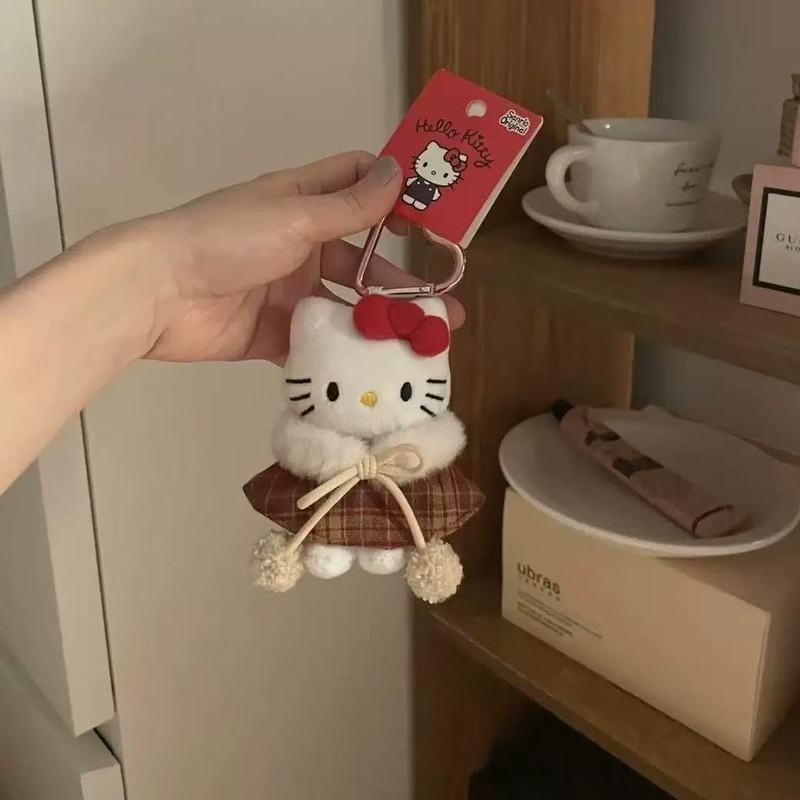 新品猫咪包挂件牛仔裤凯蒂猫玩偶挂饰包包饰品卡通公仔钥匙挂件|undefined