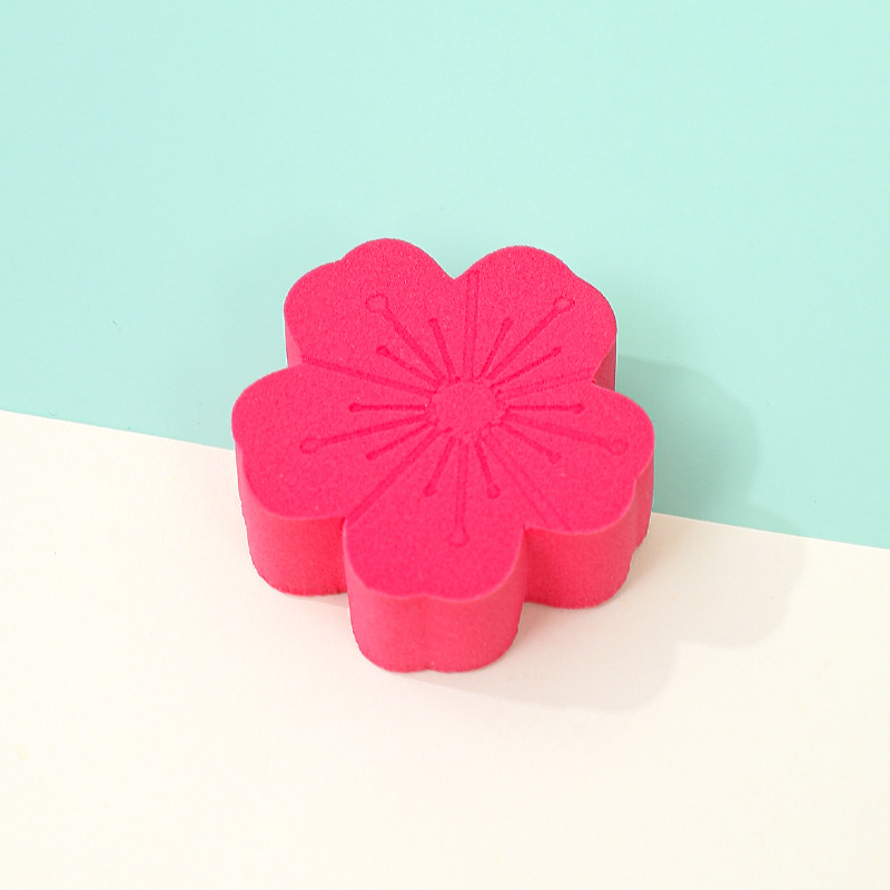 Pequeña flor de cerezo personalizada con polvo plano de forma especial, almohadilla de aire gruesa, no comer polvo, seco y húmedo, polvo de maquillaje, esponja