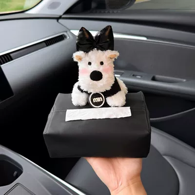 New West Highland Car Car tissue box/set - armrest-box-model-hepburn-style-west-highland