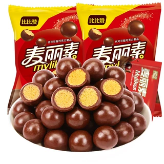 比比赞麦丽素巧克力豆喜糖婚糖果网红零食品散装批发（代可可脂）