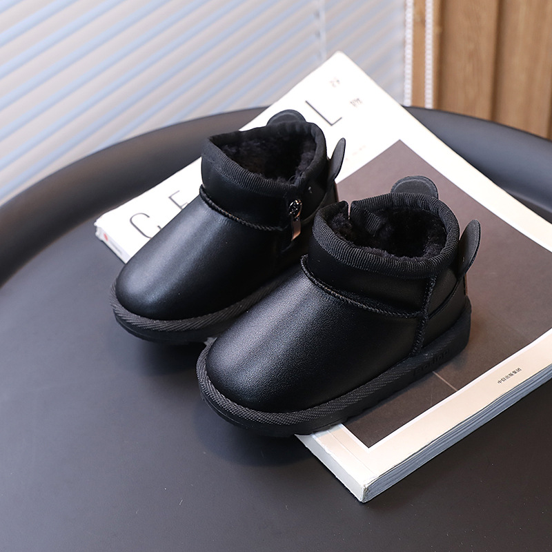 Botas de nieve para niños 2023 botas de algodón para bebés de invierno para niñas zapatos de invierno cálido para niños zapatos de algodón para niños botas cortas marea