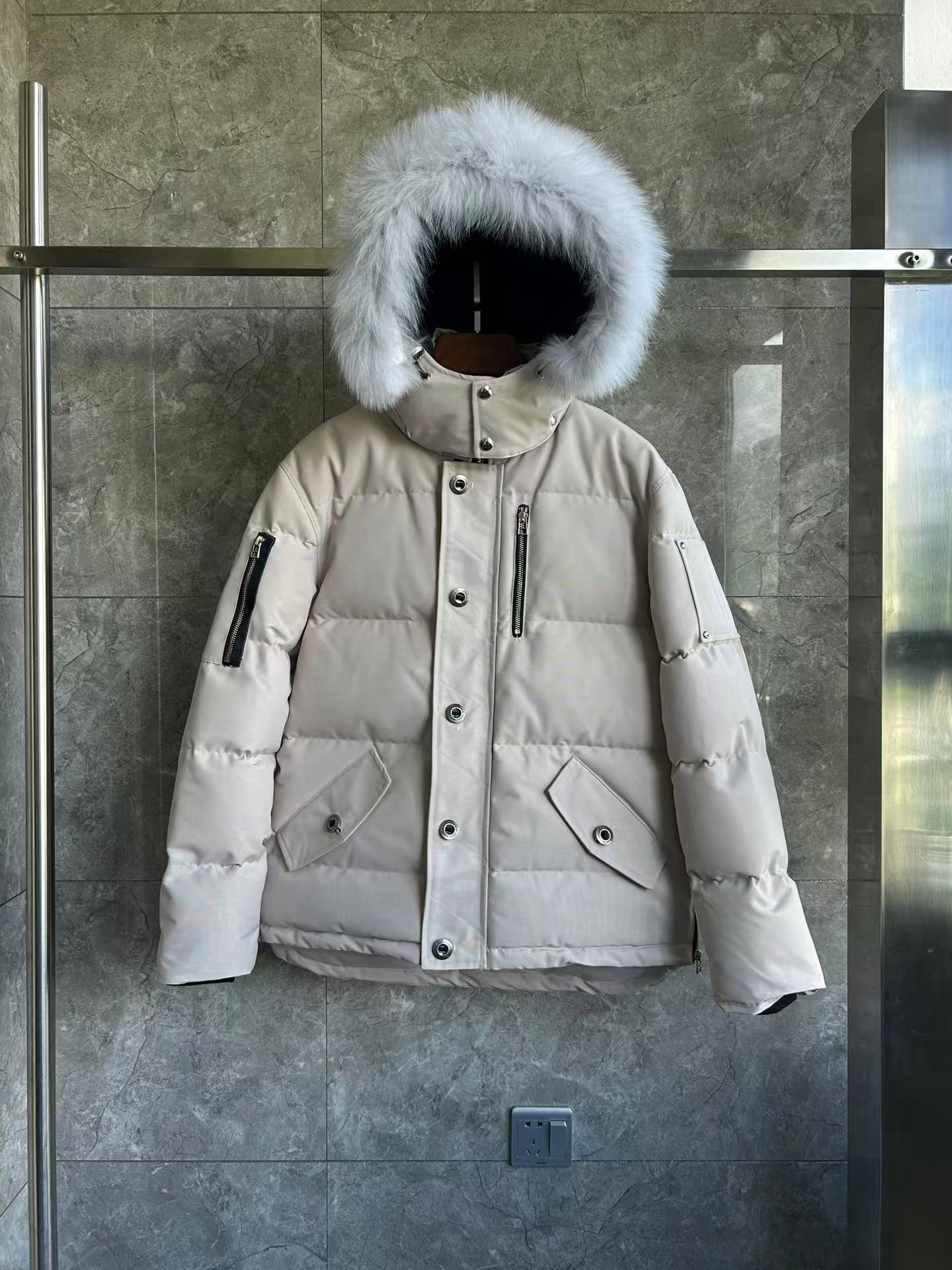 Moose Down jacket 3Q small scissor down jacket 06 men's winter fox…