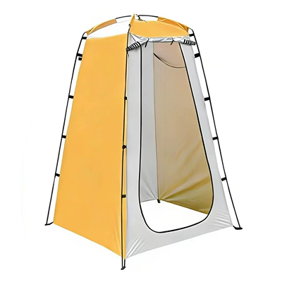 and bathing tent for outdoor – Avtomobil dam çadırları - hand-assembled-fiberglass-in-white-and-yellow-single-person-1212-19m