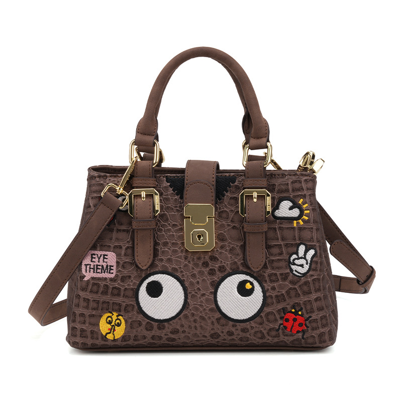 Damas nuevas 2025 cremallera práctica bordado de alto nivel nicho bolso de mochila PU 2876 #