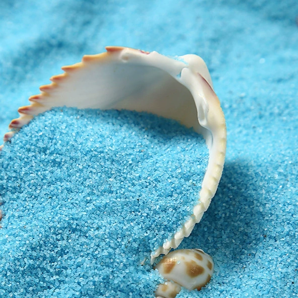 [1 кг] Синий песок мелкий кварцевый песок цветной микро-ландшафтный орнамент синий песок ручной работы