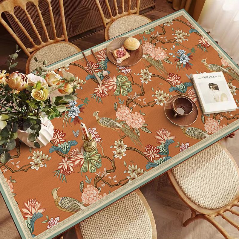 almohadilla de mesa de comedor a prueba de agua a prueba de aceite americana retro almohadilla de mesa de PVC ligera de lujo alta sensación almohadilla de mesa de té aislamiento almohadilla de protección de escritorio