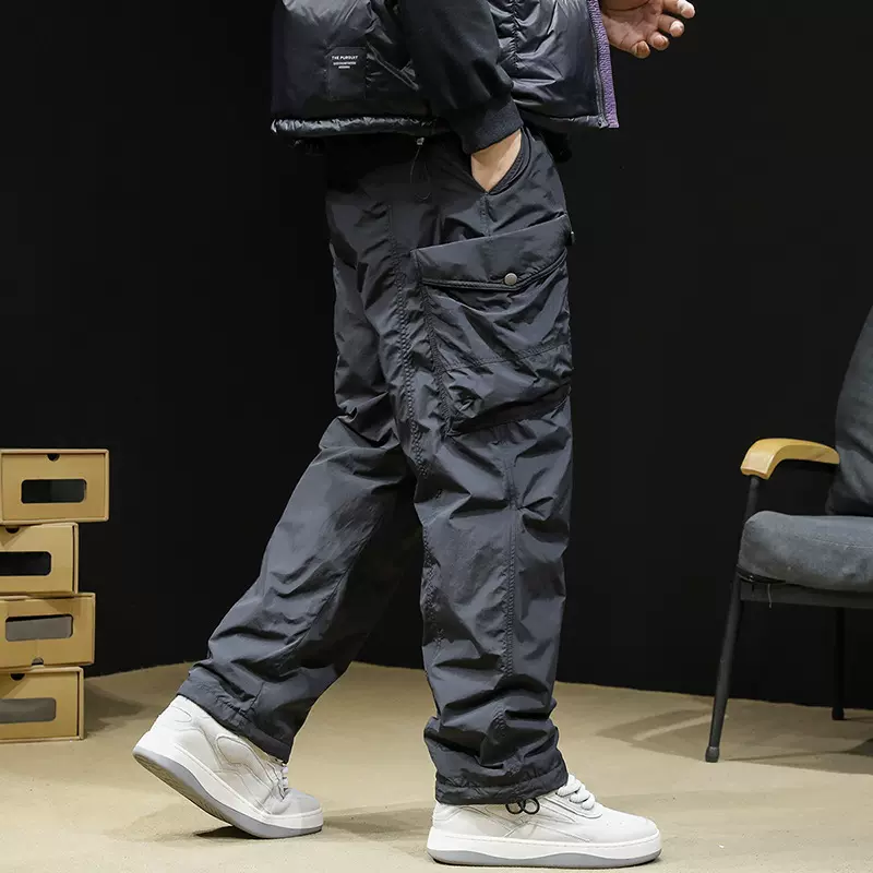 羽绒裤男冬季2025新款东北零下收脚直筒大码男士工装防风防水滑雪