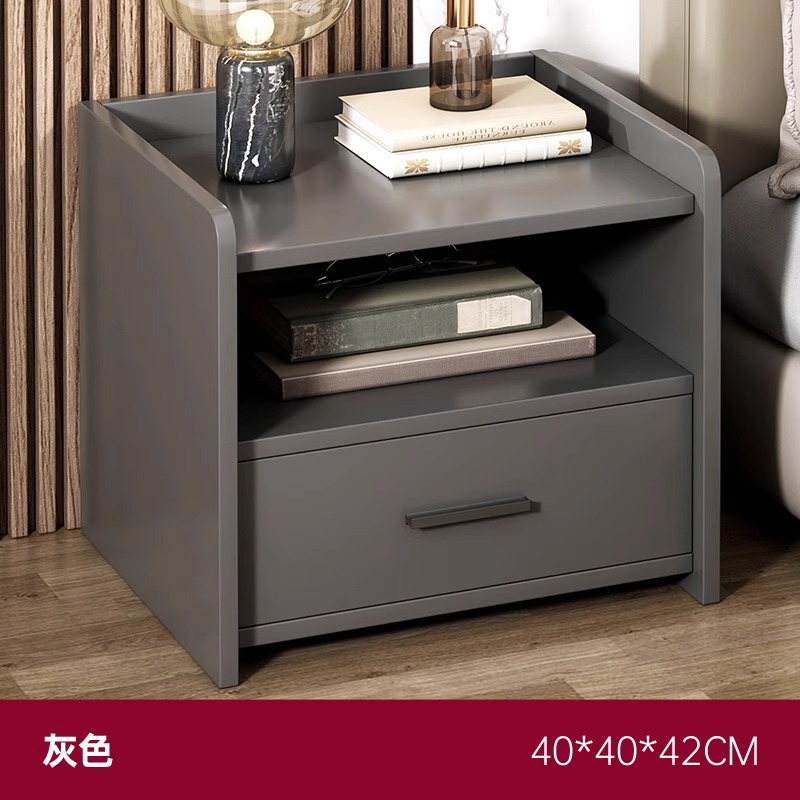 Mesita de noche pequeña, simple, moderna, armario de almacenamiento, dormitorio doméstico, armario lateral de noche, lujo ligero, estante de mesita de noche de alta gama