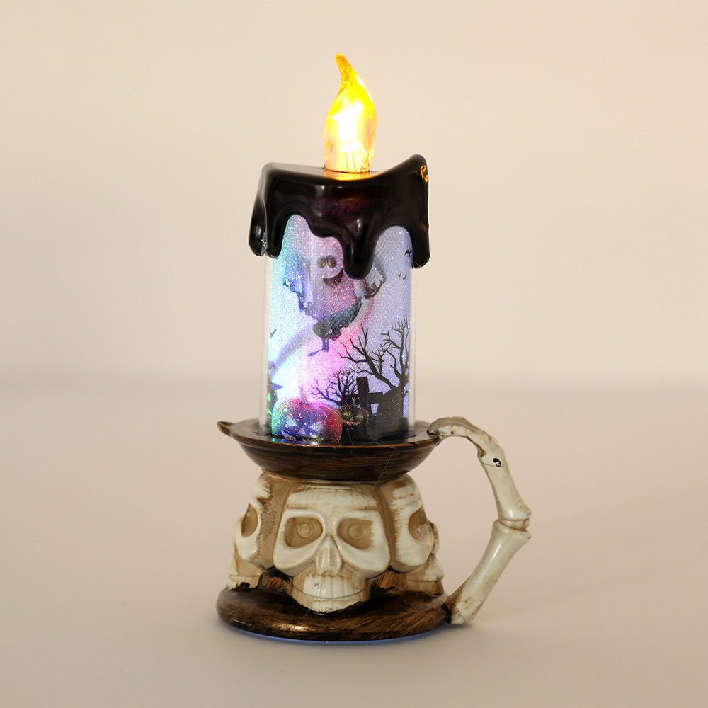 Candelabro de calavera luminoso Candelabro Lámpara fantasma