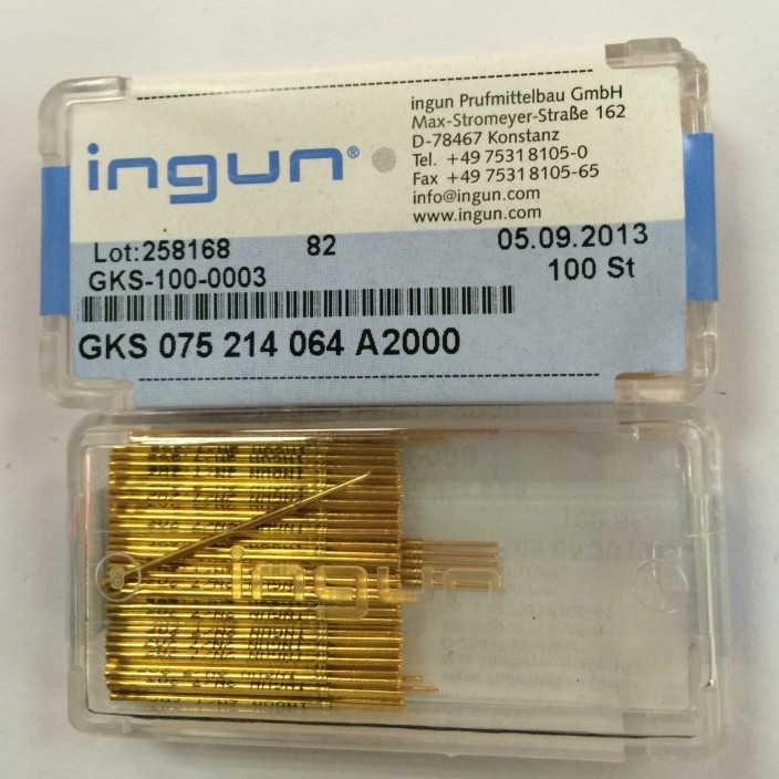主营热销 ingun英钢探针 GKS 075-214-064A2000弹簧探针PL75-Q1