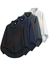 F 32618 Autumn Heavyweight Polo Collar Sweatshirt ��ʽ������